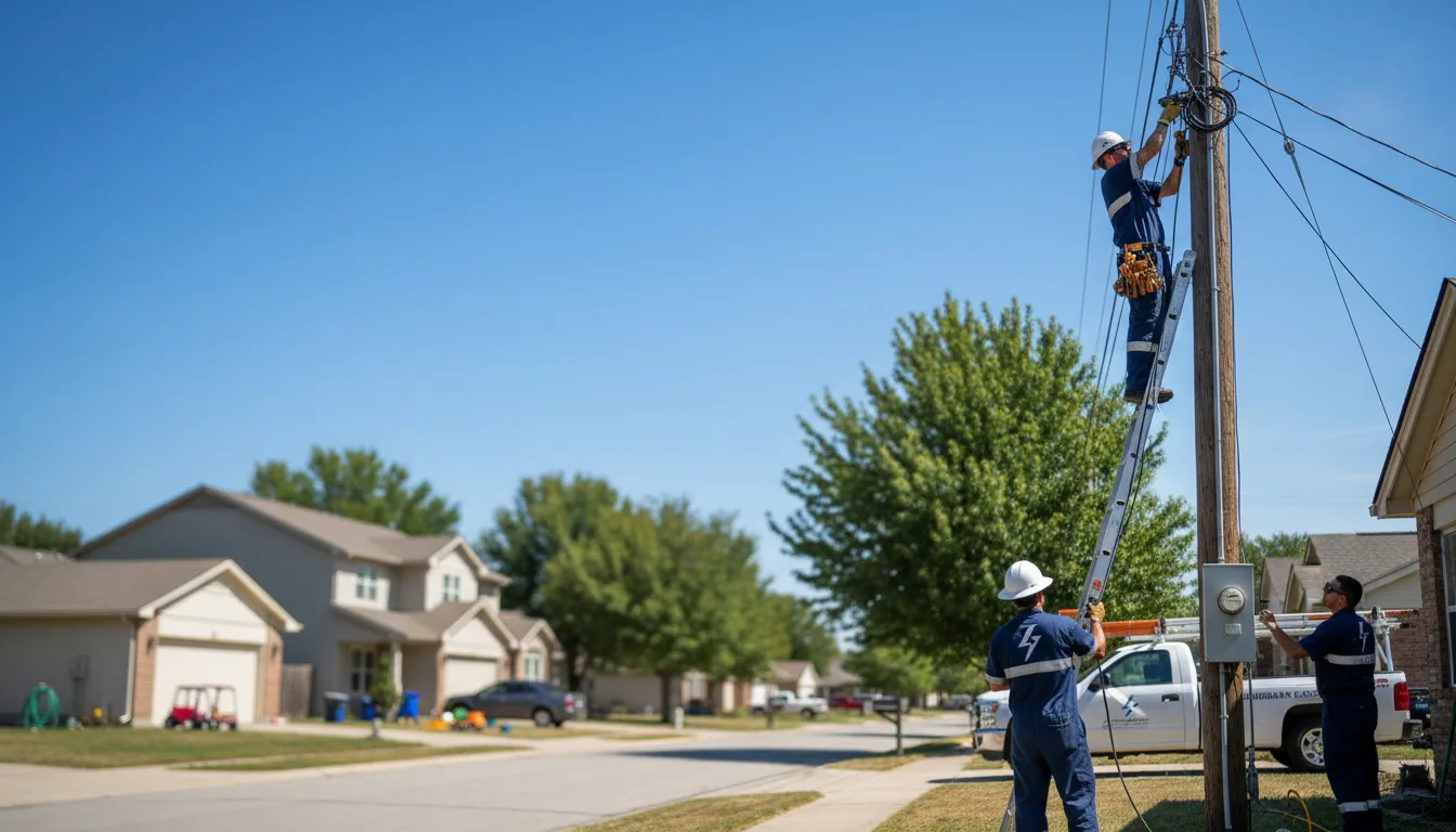 Residential electrician providing installation services in Augusta, IL